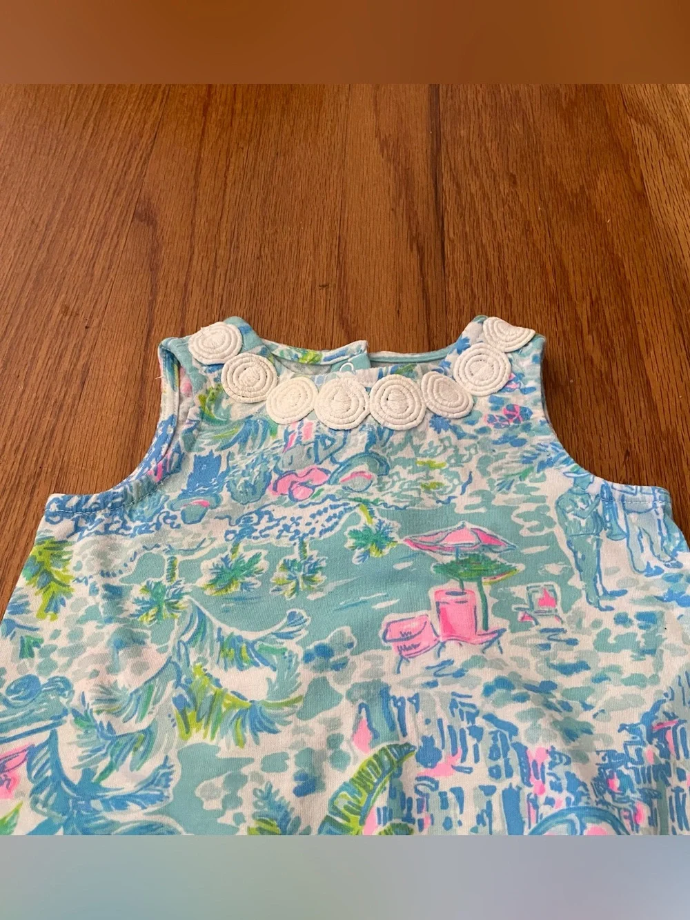 Lilly Pulitzer Cotton Jersey Multicolor Tropical Print Baby One-Piece